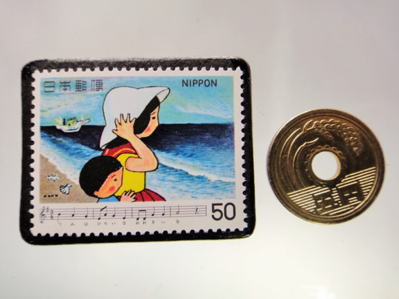 日本歌曲“Umi”郵票胸針5214 第3張的照片