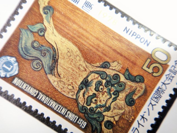 日本  切手ブローチ 5243 2枚目の画像