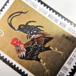 日本  切手ブローチ 5245 2枚目の画像