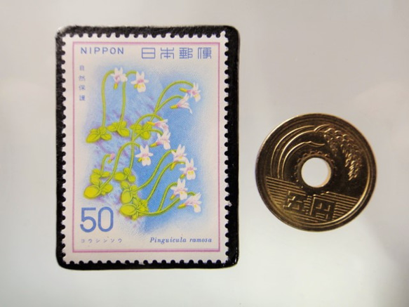 日本  切手ブローチ 5246 3枚目の画像