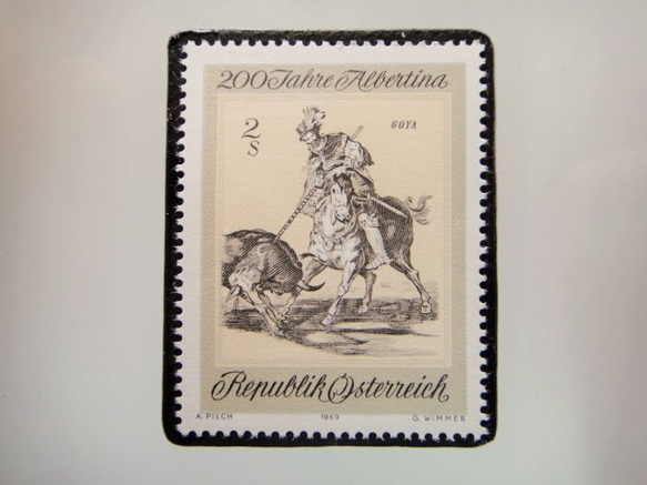 オーストリア　切手ブローチ 5258 1枚目の画像