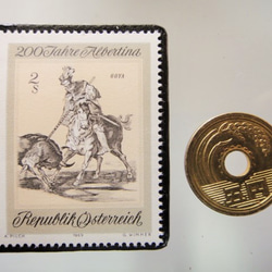 オーストリア　切手ブローチ 5258 3枚目の画像