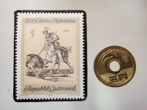 オーストリア　切手ブローチ 5258 3枚目の画像