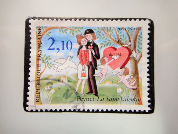 フランス　 ペイネ切手ブローチ 5274 1枚目の画像