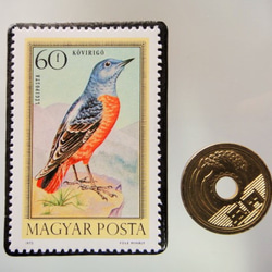 ハンガリー　鳥切手ブローチ 5284 3枚目の画像