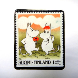 フィンランド「童話」切手ブローチ676 1枚目の画像