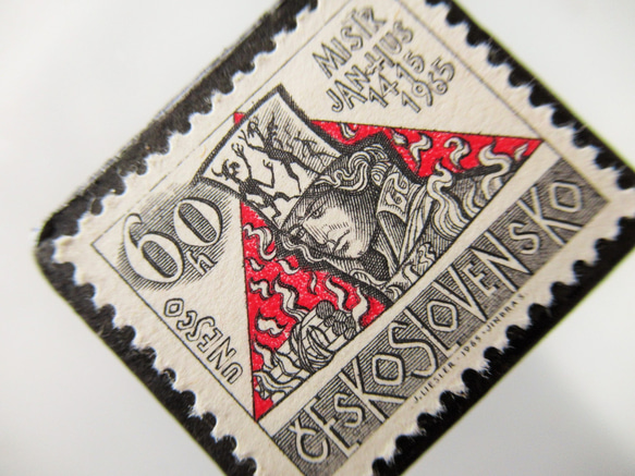 チェコスロバキア　切手ブローチ5356 2枚目の画像