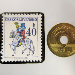 チェコスロバキア　切手ブローチ5359 3枚目の画像