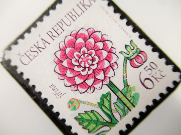 チェコスロバキア　切手ブローチ5365 2枚目の画像