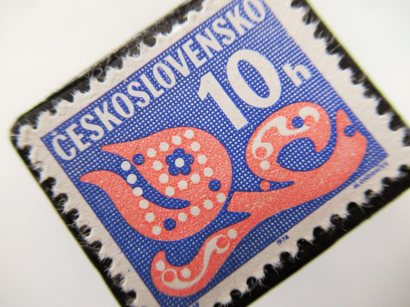 チェコスロバキア　切手ブローチ5373 2枚目の画像