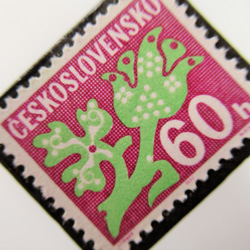 チェコスロバキア　切手ブローチ5376 2枚目の画像