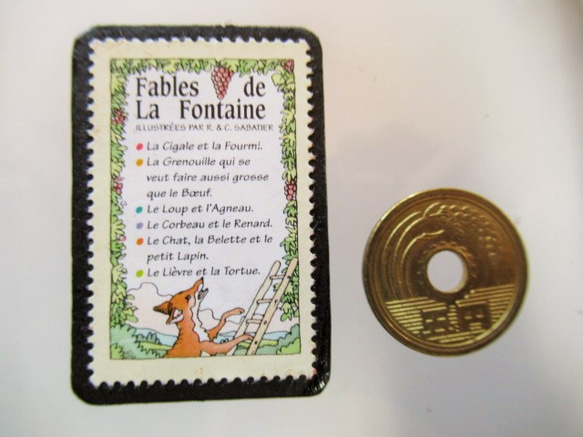 フランス　童話切手ブローチ5406 3枚目の画像