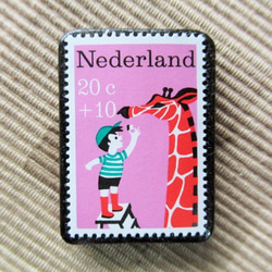 オランダ　切手ブローチ5529 1枚目の画像