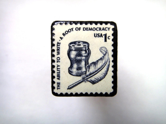 アメリカ 「切手ブローチ」732 1枚目の画像
