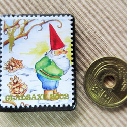 デンマーク　クリスマス切手ブローチ5644 3枚目の画像