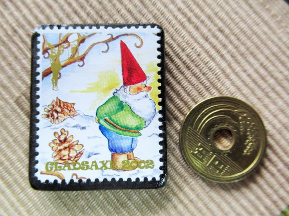 デンマーク　クリスマス切手ブローチ5644 3枚目の画像