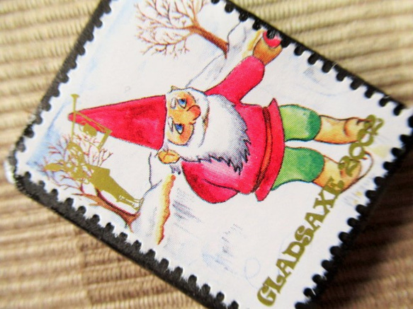 デンマーク　クリスマス切手ブローチ5651 2枚目の画像