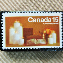 カナダ　クリスマス切手ブローチ 5760 1枚目の画像