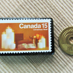 カナダ　クリスマス切手ブローチ 5760 3枚目の画像
