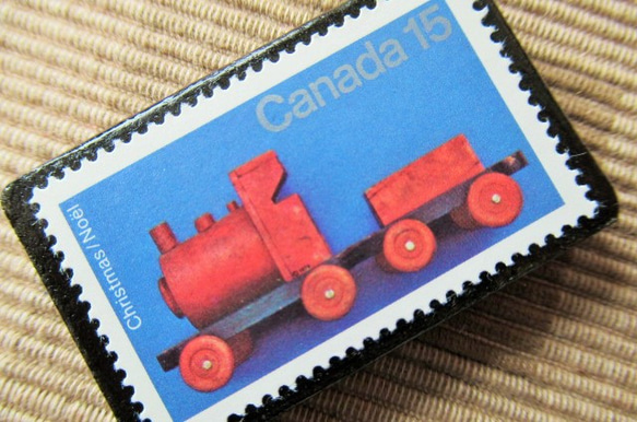 カナダ　クリスマス切手ブローチ 5761 2枚目の画像