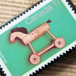 カナダ　クリスマス切手ブローチ 5762 2枚目の画像