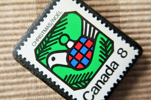 カナダ　クリスマス切手ブローチ 5769 2枚目の画像