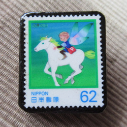 日本　馬切手ブローチ 5811 1枚目の画像