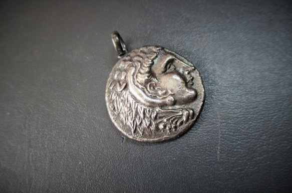 Silver925　古代ローマコイン【アレキサンダー大王】ペンダントヘッド⑥ 2枚目の画像