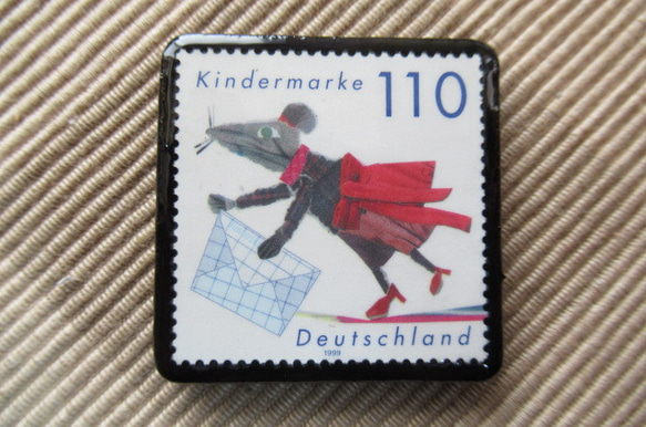 ドイツ　ネズミ切手ブローチになる・・ 5828 9枚目の画像
