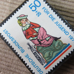 ドイツ　切手ブローチ　5963 2枚目の画像