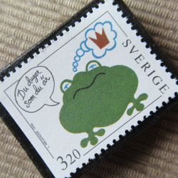 スウェーデン　切手ブローチ　6078 2枚目の画像