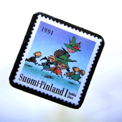 フィンランド「童話」　切手ブローチ716 2枚目の画像