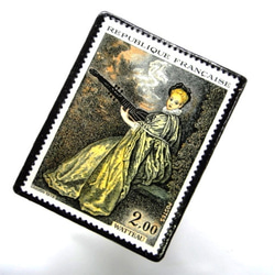 フランス1973年 美術切手ブローチ 854 2枚目の画像
