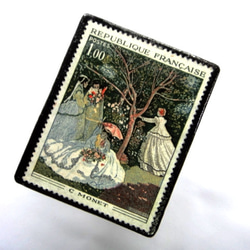 フランス1972年 美術切手ブローチ 860 2枚目の画像