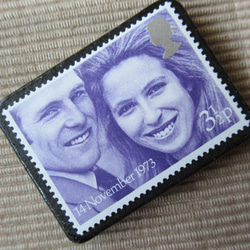 イギリス　切手ブローチ6278 2枚目の画像
