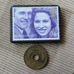 イギリス　切手ブローチ6278 3枚目の画像