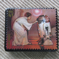 アメリカ　切手ブローチ　6322 1枚目の画像
