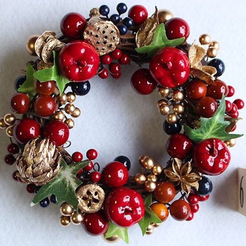 17cm/クリスマスリース (5)creema限定 リース sunleaf 通販 2567315