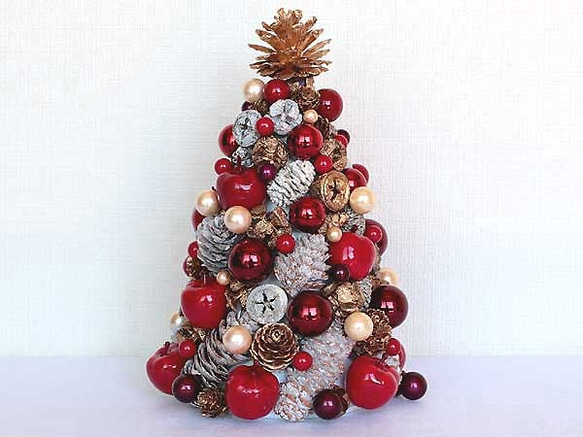 艶めく・クリスマスツリー　赤　レッド　りんご（109）　Creema限定クリスマス2021 1枚目の画像
