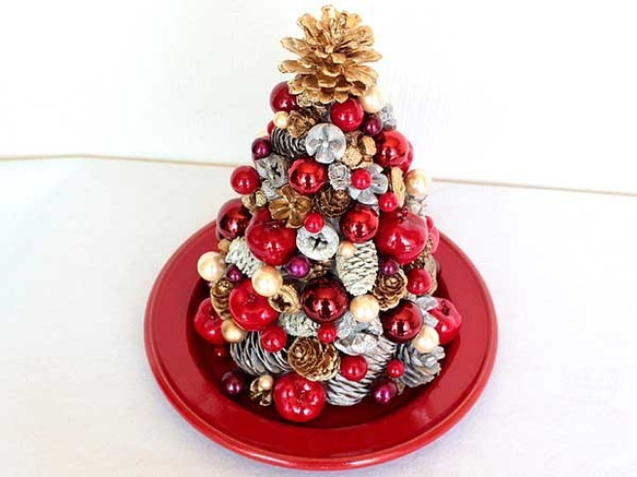 艶めく・クリスマスツリー　赤　レッド　りんご（109）　Creema限定クリスマス2021 4枚目の画像