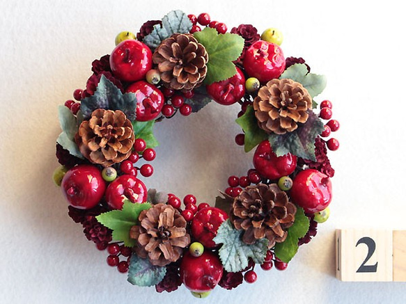 familiar クリスマスリース りんご