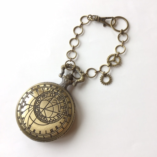 羅針盤のデザイン・懐中時計のバッグチャーム （チェーン、紐