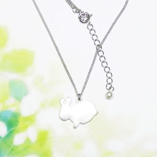 ウサギシルエット ネックレス ゴールド