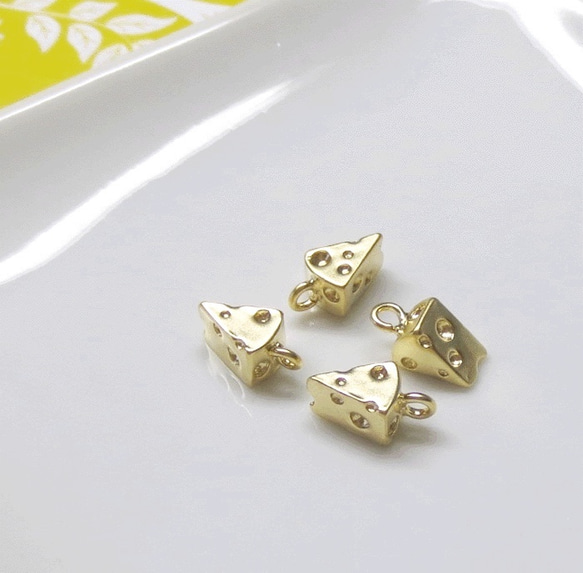 とろけるチーズのイヤリング　cheese earring 5枚目の画像