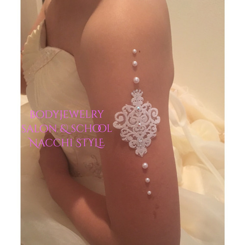 ダマスク柄 ボディジュエリーシール ウェディング パーティー