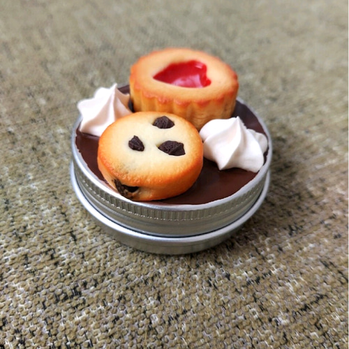 可愛いクッキーの丸いデコ缶♪小物入れ♪フェイクスイーツ