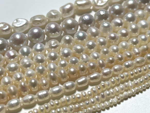 福袋Y3    天然 真珠10種類セット  バロック ケシ 淡水パール  天然石 6枚目の画像