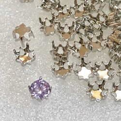 DZ003☆50個入り☆花台座☆6mm石用台座☆石座•フレーム•空き枠