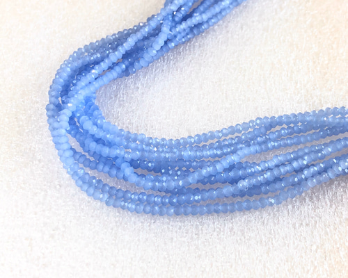 KB014☆お得2連セット☆2x3mm☆カットガラスビーズ☆ボタンカット☆1連