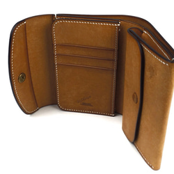 イタリアンレザー プエブロ 三つ折り財布 3枚目の画像